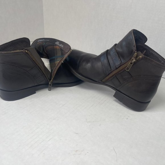 BORN Womens 9.5 M Pirlo Ankle Booties Brown Leather Buckle D76123 Boots - Picture 12 of 15